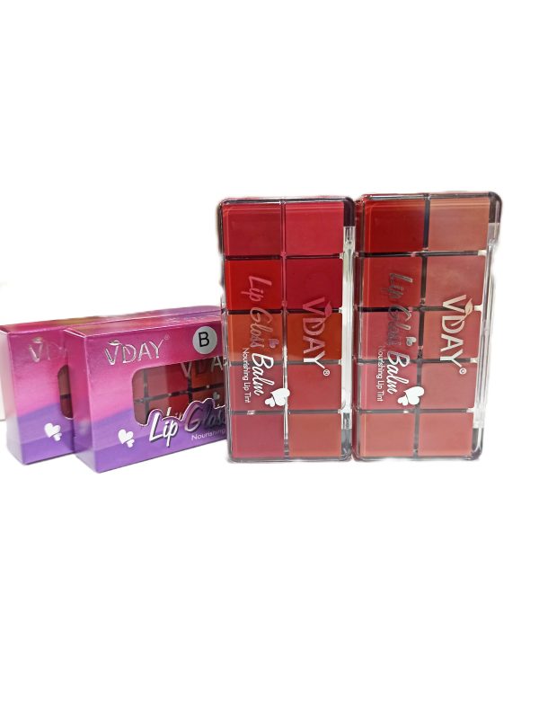 پالت رژلب جامد 10 رنگی ویدای-VIDAY